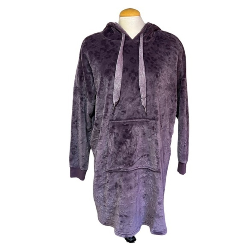 Denver Hayes Purple Oversized Cozy Lounge Sweater Nightdress Women’s Size XL - Picture 1 of 9